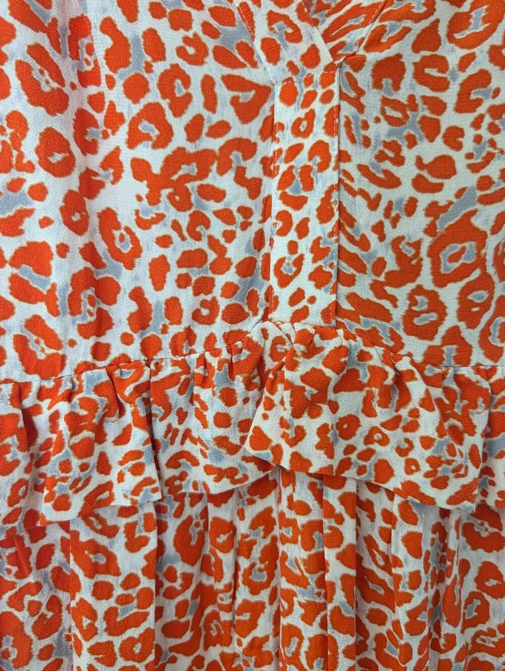 Maje Rutti Leopard Print Ruffle Mini Dress - Picture 9 of 11